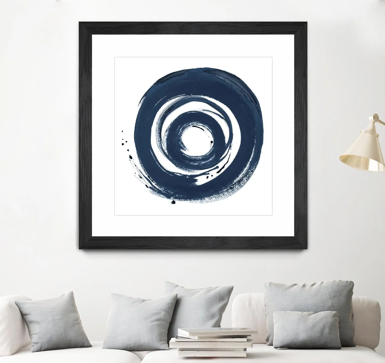 African Navy Circle Abstract